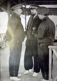 Il Gen. Balbo con il Gen. Pellegrini ed il Ten. Col. Longo